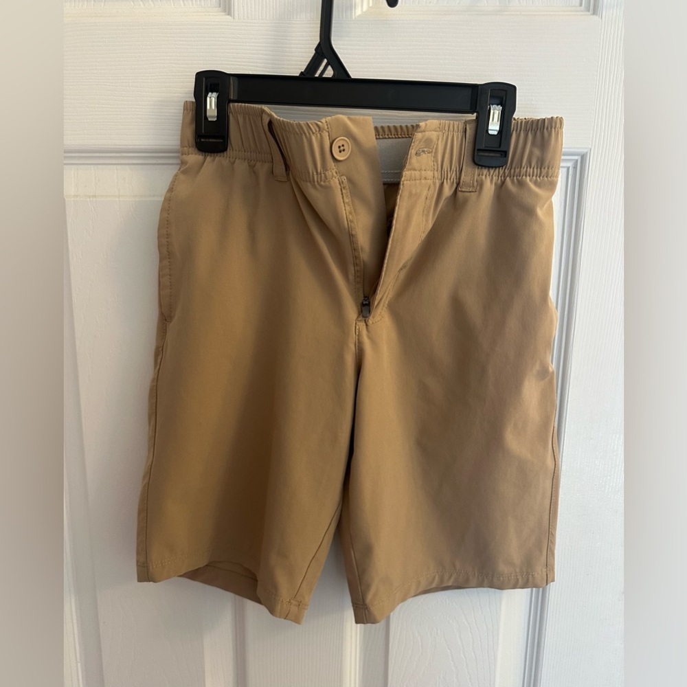 Russell Boys Athletic Dress Khaki Tan Shorts Size Large 10-12 School Golf